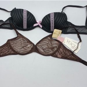2 Bras: Victoria Secret and Vogue, 32C &34B *P1063